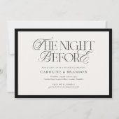 エレガントな脚本 リハーサルディナーの前夜 招待状 (正面)