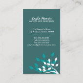 エレガントな自然のデザイン 名刺 (裏面)