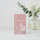 エレガントな自然の春の夏の庭の花柄 名刺 (スタンド正面)