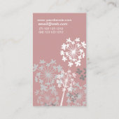 エレガントな自然の春の夏の庭の花柄 名刺 (裏面)