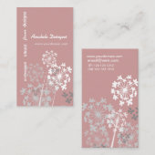 エレガントな自然の春の夏の庭の花柄 名刺 (正面/裏面)