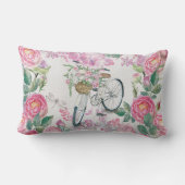 エレガントな自転車および花 ランバークッション (裏面)