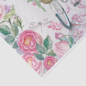 エレガントな自転車および花 薄葉紙 (詳細)