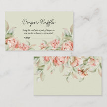 エレガントな芍薬のグリーンのベイビーシャワーディーパーラッフル