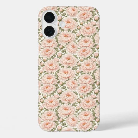 エレガントな芍薬の花柄 Case-Mate iPhoneケース (裏面)