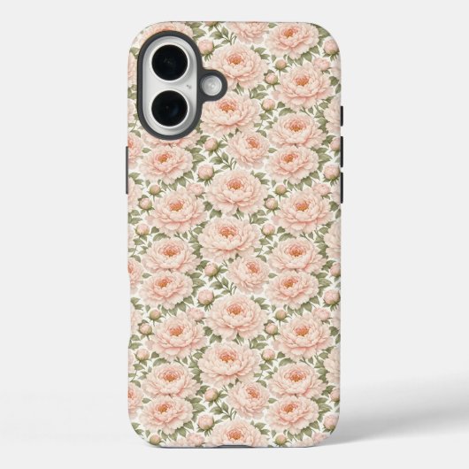 エレガントな芍薬の花柄 Case-Mate iPhoneケース (裏面)