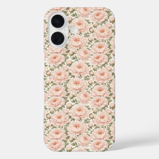 エレガントな芍薬の花柄 Case-Mate iPhoneケース (裏面)