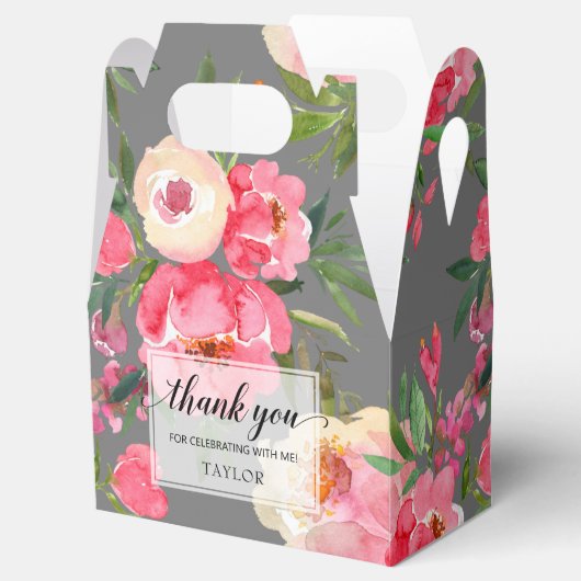 エレガントな芍薬の花 グレイ フェイバーボックス (オープン)