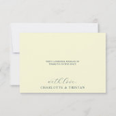 エレガントな花とツル模様 サンキューカード (裏面)