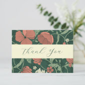 エレガントな花とツル模様 サンキューカード (スタンド正面)