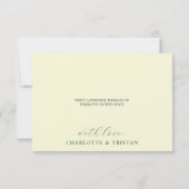 エレガントな花とツル模様 サンキューカード (裏面)