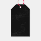 エレガントな花とドクロのゴシック お礼カスタム ギフトタグ (裏面)