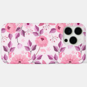 エレガントな花とピンクの花柄 Case-Mate iPhoneケース (裏面 (横))