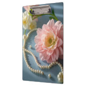 エレガントな花と真珠 クリップボード (左)