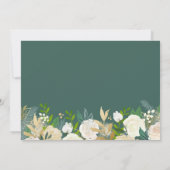 エレガントな花と緑の卒業パーティー 招待状 (裏面)