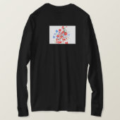 エレガントな花と葉の芸術作品 | ミニマル Tシャツ (デザイン裏面)