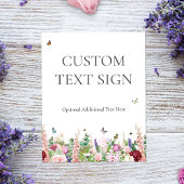 エレガントな花と蝶のブライダルシャワーサイン ポスター