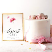 エレガントな花と蝶のブライダルシャワーサイン ポスター