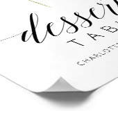 エレガントな花と蝶のブライダルシャワーサイン ポスター (角)