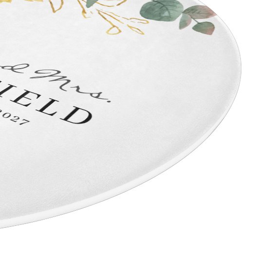 エレガントな花のひまわりユーカリカスタム カッティングボード (角)