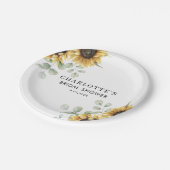 エレガントな花のひまわり ブライダルシャワー ペーパープレート (アングル)