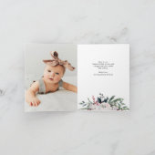 エレガントな花のアーチと写真 シーズンカード (内部)