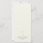 エレガントな花のアーチ ウェディングメニュー 招待状 (裏面)
