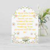 エレガントな花のアーチ ウェディング招待状カード 招待状 (スタンド正面)