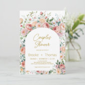 エレガントな花のアーチ カップルシャワーの招待状 招待状 (スタンド正面)