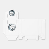 エレガントな花のイニシャル ウェディング フェイバーボックス (折り畳みなし)