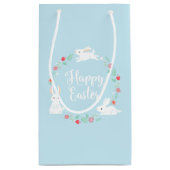 エレガントな花のイースターのウサギ|のギフトバッグ スモールペーパーバッグ (裏面)