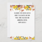 エレガントな花のイースター、家族4人の写真コラージュ シーズンカード (裏面)