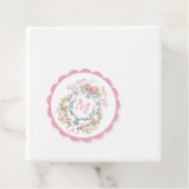 エレガントな花のウェディングシャワーモノグラム フェイバータグ (インサイチュ)