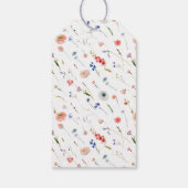 エレガントな花のウェディングシャワー感謝祭 ギフトタグ (裏面)