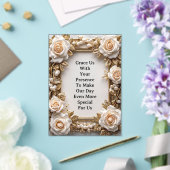 エレガントな花のウェディングフレーム アクリル招待状 (インサイチュ (ウェディング))