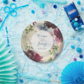 エレガントな花のウェディングペーパープレート ペーパープレート (パーティー)