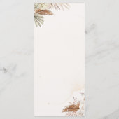 エレガントな花のウェディングメニューカー メニュー (裏面)