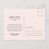 エレガントな花のウェディング感謝ハガキ 案内ポストカード (裏面)