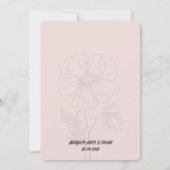 エレガントな花のウェディング招待状 招待状 (裏面)