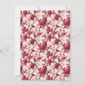 エレガントな花のウェディング招待状 招待状 (裏面)