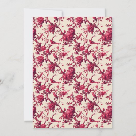 エレガントな花のウェディング招待状 招待状 (裏面)