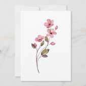 🌸 エレガントな花のウェディング招待状 🌸 招待状 (裏面)