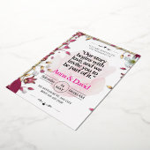 エレガントな花のウェディング招待状 箔招待状 (回転した状態)