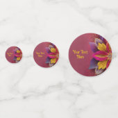 エレガントな花のウェディング コンフェッティ (裏面)