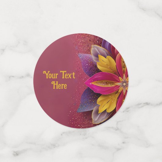 エレガントな花のウェディング コンフェッティ (スモール正面)