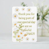 エレガントな花のウェディング サンクス カード (スタンド正面)