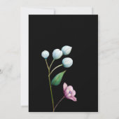 エレガントな花のウェディング ソフト ボタニカル ロマンス 招待状 (裏面)