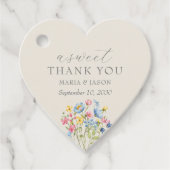 エレガントな花のウェディング フェイバータグ (正面)