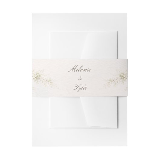 エレガントな花のウェディング ベリーバンド 招待状ベリーバンド (正面例)