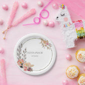 エレガントな花のウェディング ペーパープレート (パーティー)